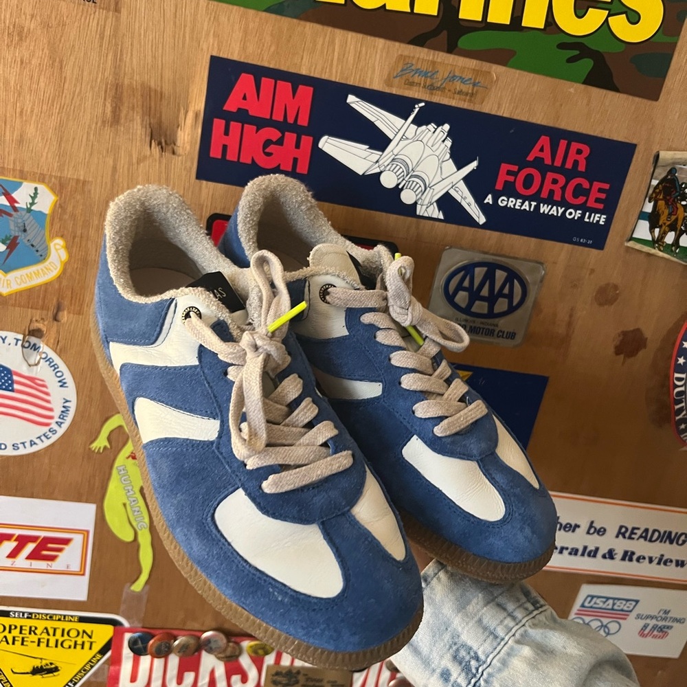 Men's Blue and White Sneakers